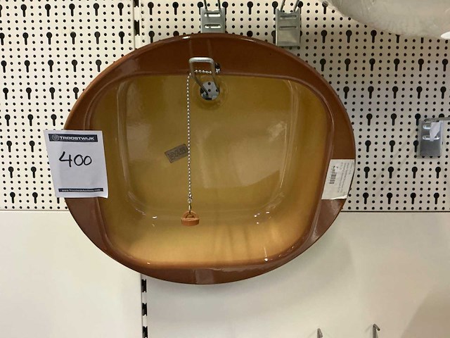 Bruin emaille spoelbak (2x) - afbeelding 2 van  5