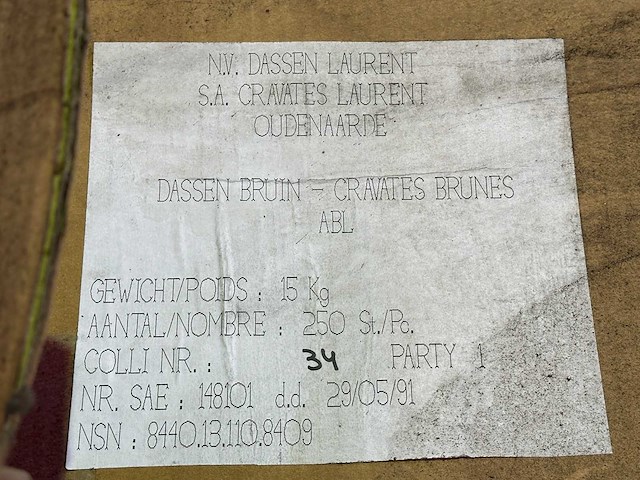 Bruine stropdassen a.b.l. 1991 (2000x) - afbeelding 3 van  5