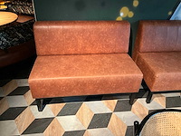 Bruin/zwart wand bank - afbeelding 1 van  3