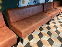 Bruin/zwart wand bank - afbeelding 2 van  3