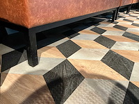 Bruin/zwart wand bank - afbeelding 3 van  3