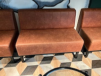 Bruin/zwart wand bank - afbeelding 1 van  4