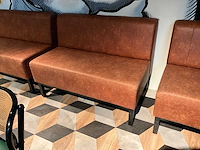 Bruin/zwart wand bank - afbeelding 2 van  4