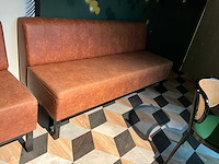 Bruin/zwart wand bank - afbeelding 2 van  3