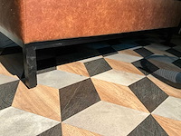 Bruin/zwart wand bank - afbeelding 3 van  3