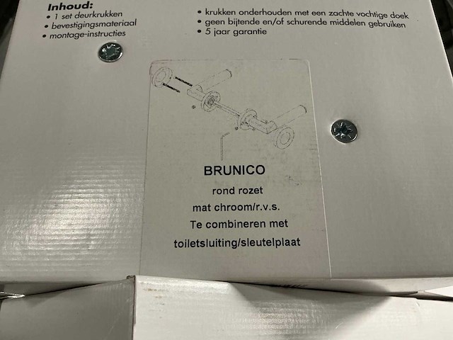 Brunico rond rozet deurbeslag (4x) - afbeelding 3 van  3