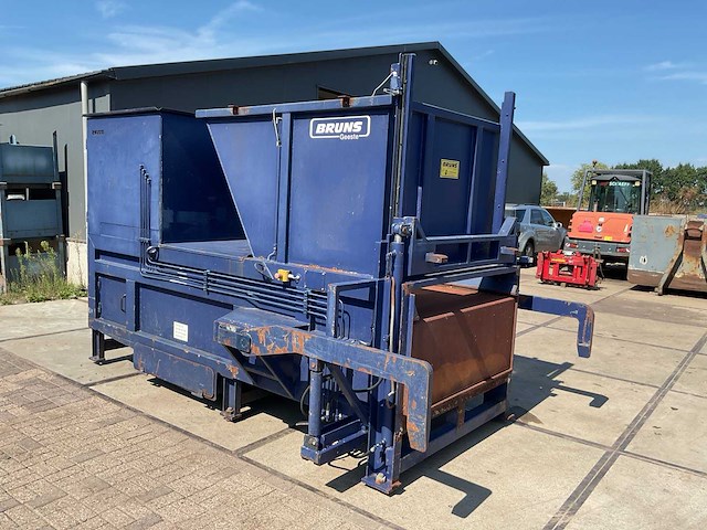 Bruns up1600 stationaire afvalpers met afzetcontainer - afbeelding 5 van  20