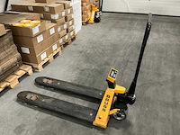 Bruss hand palletwagen met weegschaal - afbeelding 1 van  4