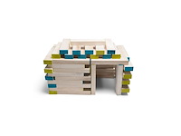 Bs grote toren xxl hout vloerspel blauwgroen - afbeelding 3 van  3