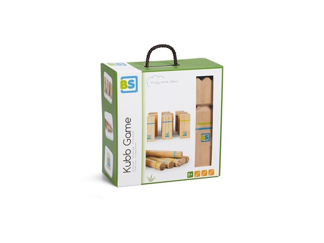 Bs toys kubb werpspel - zweeds spel - 2 tot 12 spelers hout - afbeelding 2 van  6