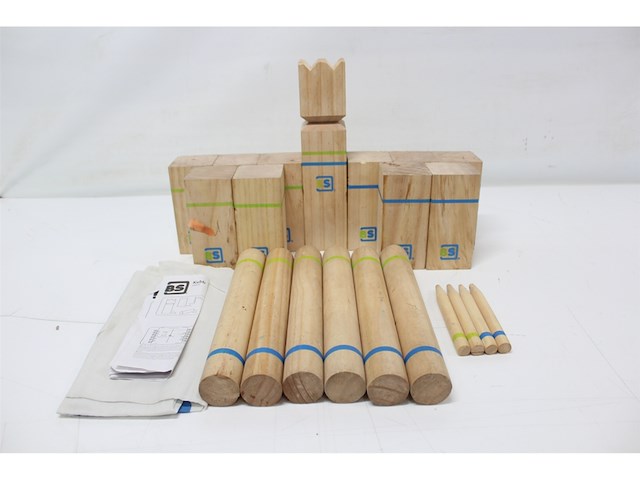 Bs toys kubb werpspel - zweeds spel - 2 tot 12 spelers hout - afbeelding 5 van  6