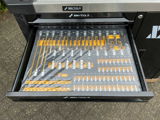 Bsn - professional quality tools - gevulde gereedschapswagen - 262 pc’s - afbeelding 10 van  20