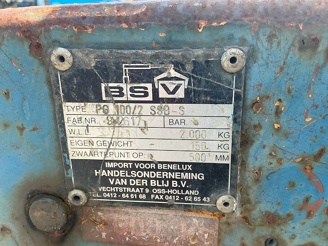 Bsv pg100-2 ssb-s pallethaak - afbeelding 4 van  4