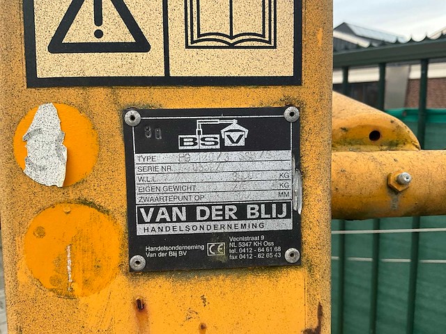 Bsv pg120 pallethaak 3 ton - afbeelding 4 van  4