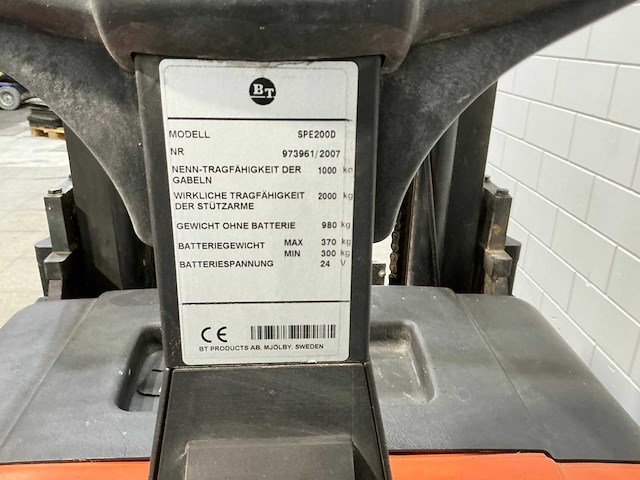 Bt - 2007 - spe200d - stapelaar - afbeelding 6 van  8