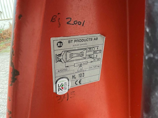 Bt - hl 10/3 - hydraulische handpalletwagens - afbeelding 6 van  6