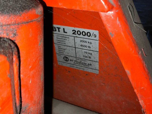 Bt - hydraulische palletwagen 2000kg - afbeelding 3 van  4