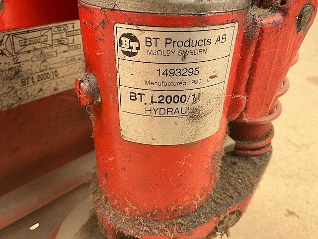 Bt - l2000 - hand hydraulische palletwagen - afbeelding 2 van  3