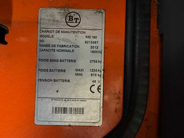 Bt - rre160 - reach forklift - 2012 - afbeelding 8 van  19