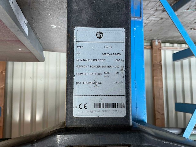 Bt elektrische palletwagen - afbeelding 3 van  4