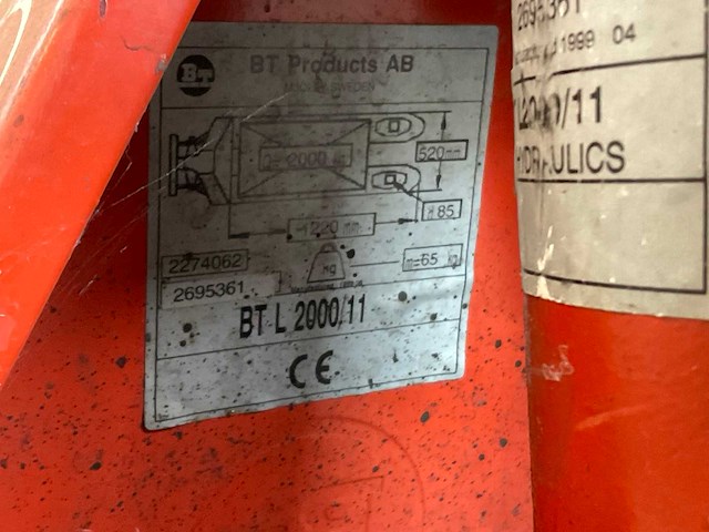 Bt hand hydraulische palletwagen - afbeelding 5 van  5