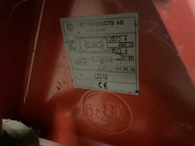 Bt l23/12 hand hydraulische palletwagen - afbeelding 11 van  13