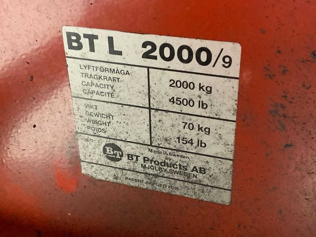 Bt lifters hand hydraulische palletwagen (2x) - afbeelding 2 van  3