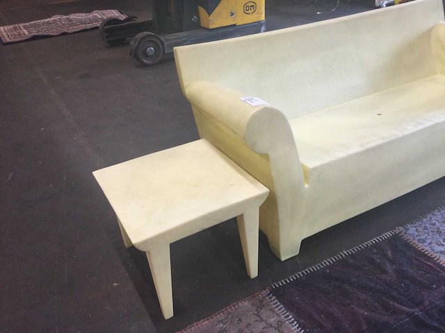 Bubble-club 2-zitbank met bijzettafel - afbeelding 3 van  4