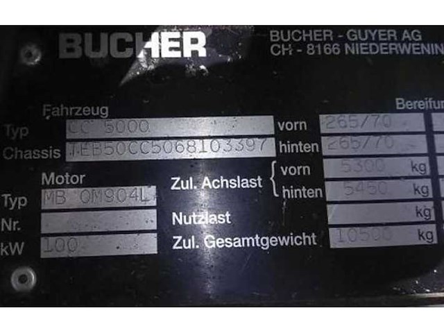 Bucher - citycat 5000 - road and yard sweeper - 2006 - afbeelding 13 van  13
