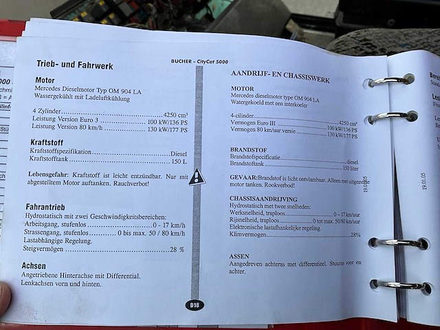 Bucher citycat 5000 straatveegmachine - afbeelding 7 van  15