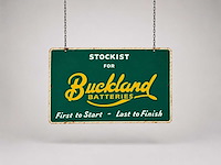 Buclany batteries reclamebord - afbeelding 1 van  1
