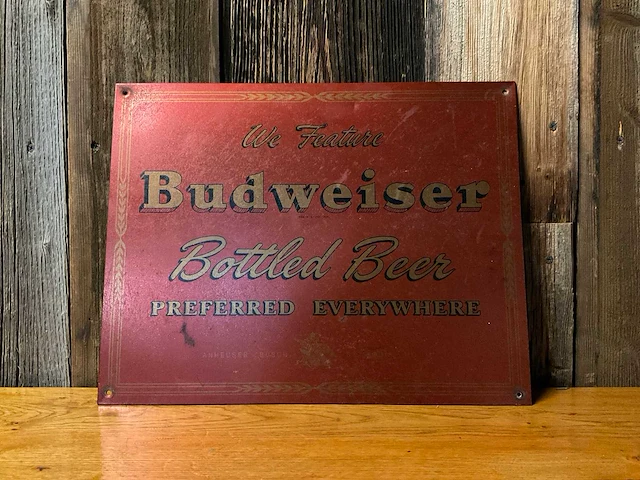 “budweiser” | horeca-/reclamebord - afbeelding 1 van  1