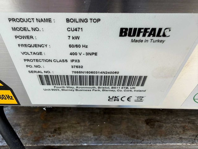 Buffalo - 4 pits ongebruikt - kookplaat - afbeelding 4 van  4