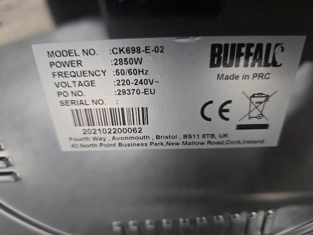 Buffalo - ck 698 e02 -rvs 9 liter rijstkoker - afbeelding 6 van  6