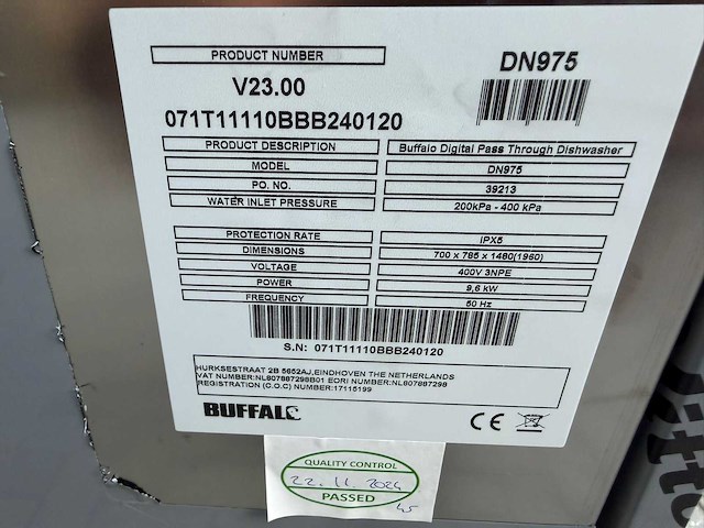 Buffalo - dn976 ongebruikt - korvenvaatwasmachine - afbeelding 4 van  5