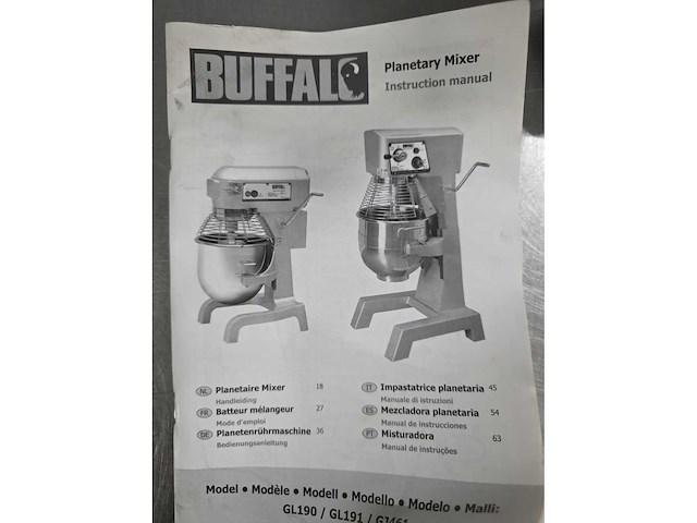 Buffalo - gl190 - nieuwe planetaire mixer - afbeelding 5 van  9