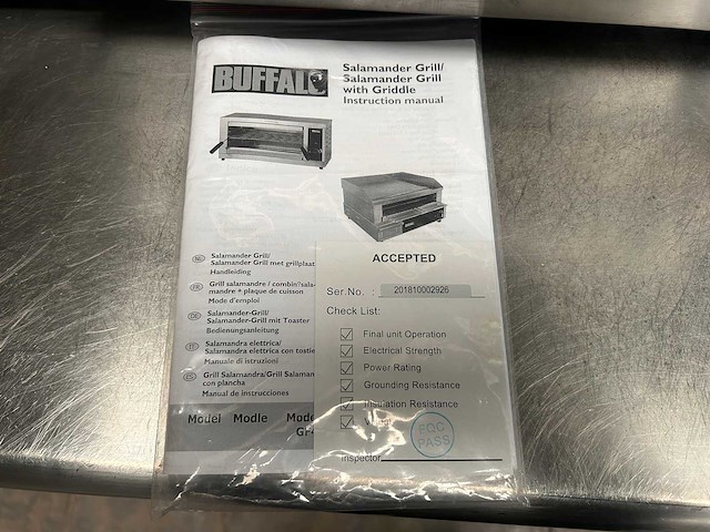 Buffalo - professionele horeca salamander / grilloven - afbeelding 3 van  6
