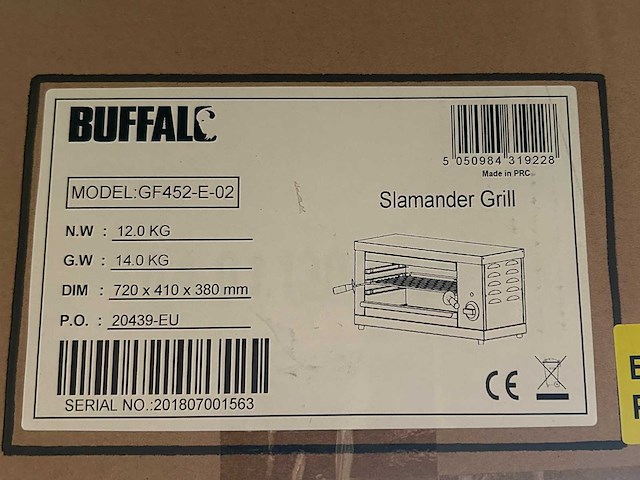 Buffalo - professionele horeca salamander / grilloven - afbeelding 4 van  4