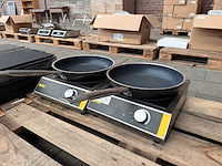 Buffalo - professionele inductiekookplaat met pan (2x) - afbeelding 2 van  6