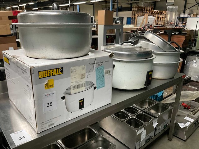 Buffalo commercial rice cooker 23l pan - afbeelding 1 van  9