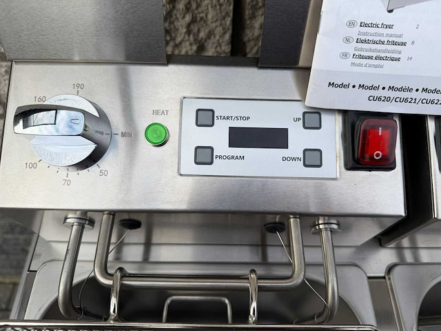 Buffalo ongebruikt - 2 pans 2x 8l - friteuse - afbeelding 5 van  6