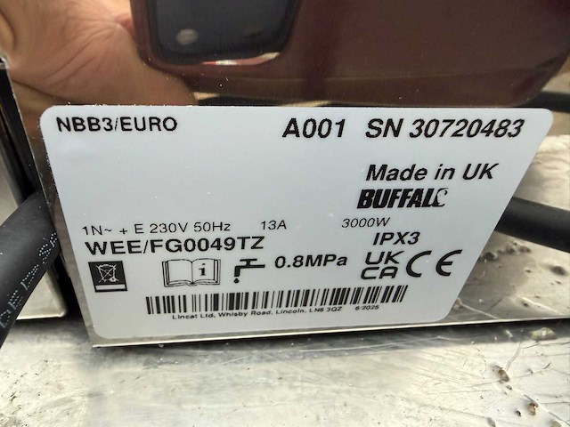 Buffalo ongebruikt - hot water - heet water dispenser - afbeelding 3 van  3