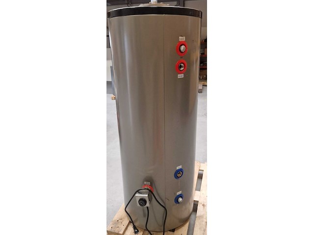 Buffervat rvs 260l met tapspiraal en warmte-element - gebruikt, rvs - afbeelding 1 van  1