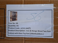 Buffetkast mangohout 200x45x220cm, mango, 2025 - afbeelding 3 van  4