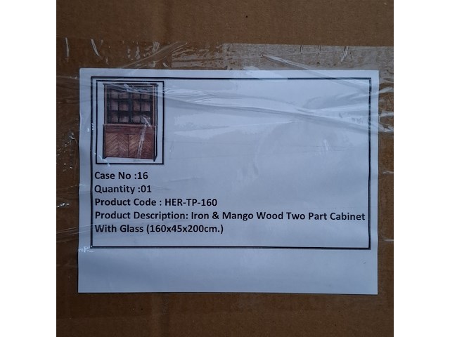 Buffetkast | mangohout | visgraad, 2026 - afbeelding 2 van  3