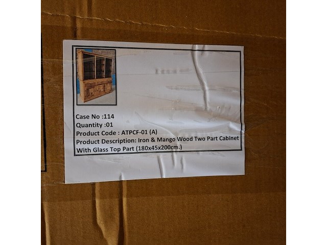 Buffetkast, mangohout - afbeelding 2 van  3