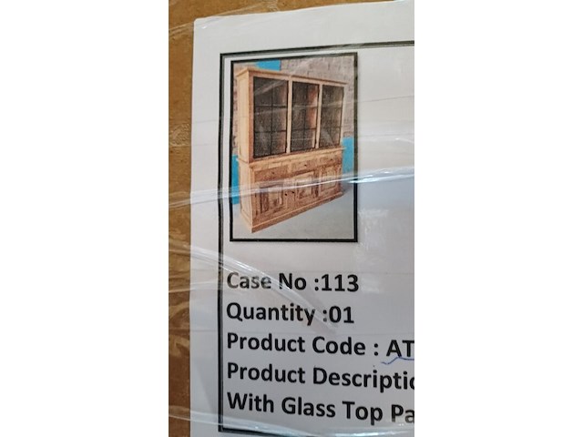 Buffetkast, sanderz, 180x45x200 | mangohout, 2025 - afbeelding 1 van  2