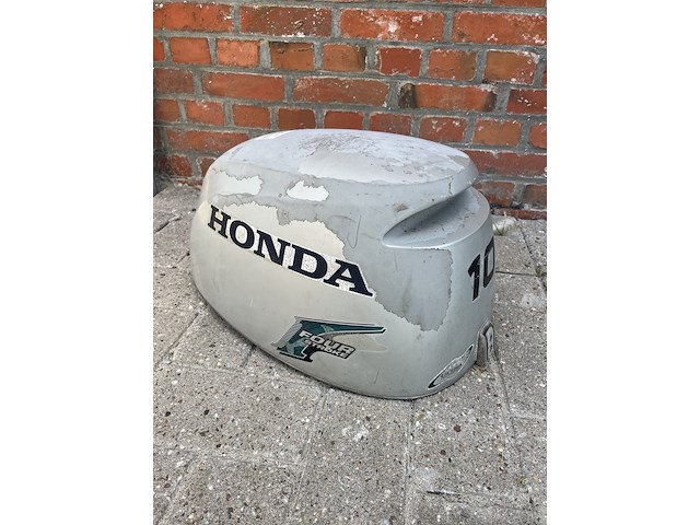 Buitenboordmotor kap, honda, bf10, grijs / chroom - afbeelding 1 van  6