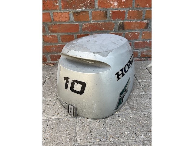 Buitenboordmotor kap, honda, bf10, grijs / chroom - afbeelding 5 van  6