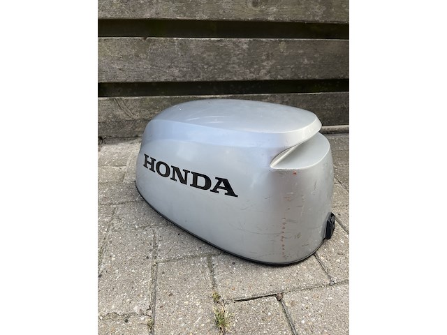Buitenboordmotor kap, honda, bf20, grijs / chroom - afbeelding 1 van  7